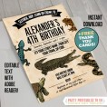 Reptile Party Invitations & Decorations (with Crocodile items) 